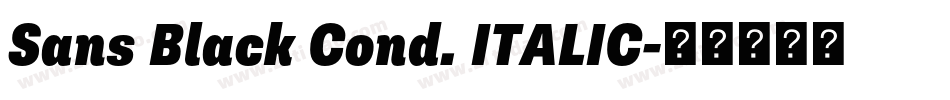 Sans Black Cond. ITALIC字体转换